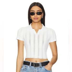 More to come Women's White Button Down Shirt